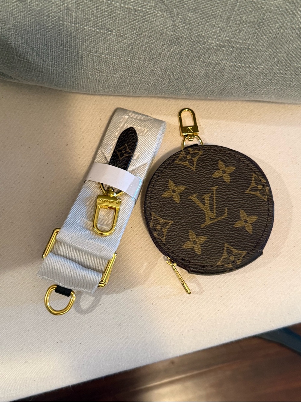 L V Two-Toned Brown Monogram Canvas Mini Satchel with Tan Accents - Picture 4 of 12
